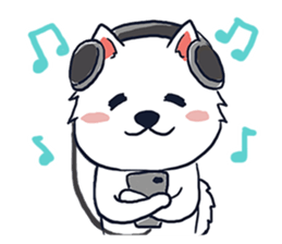 Japanese Spitz-Michael-practical sticker #13611678