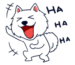 Japanese Spitz-Michael-practical sticker #13611682