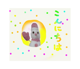 a snowman of the wool felt. sticker #13612526