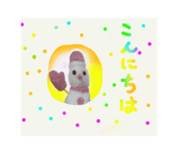 a snowman of the wool felt. sticker #13612526