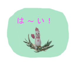 a snowman of the wool felt. sticker #13612528