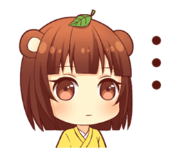 Tanuki & Fox girl sticker #13612672