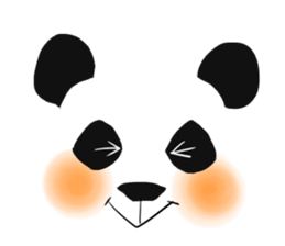 panda face sticker sticker #13612687