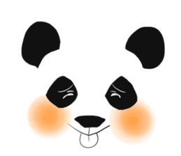 panda face sticker sticker #13612690