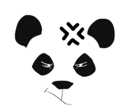 panda face sticker sticker #13612698