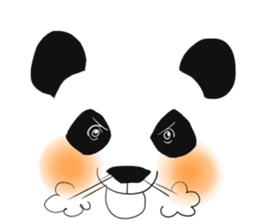 panda face sticker sticker #13612701