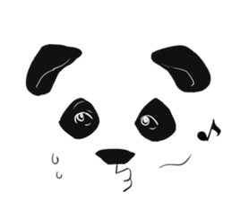panda face sticker sticker #13612724