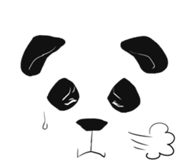 panda face sticker sticker #13612725
