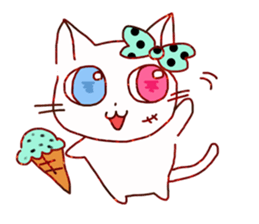 Odd Eye Cat sticker #13614850