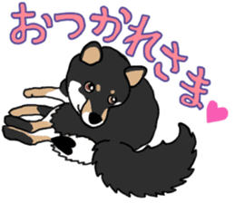 Black Miniature Shiba Inu HIME sticker #13616553