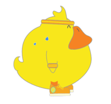 Piox - your bouncy duck bestie sticker #13617948