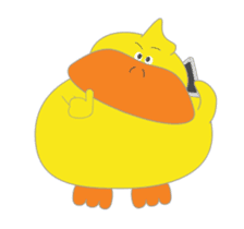 Piox - your bouncy duck bestie sticker #13617956