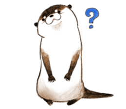 Playful otter sticker #13618128