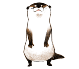 Playful otter sticker #13618129