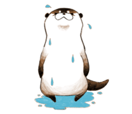 Playful otter sticker #13618134