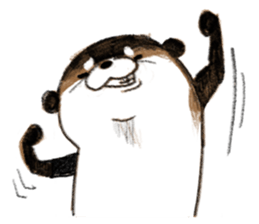 Playful otter sticker #13618146
