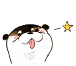 Playful otter sticker #13618153