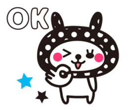 Cute rabbit Hood 5 sticker #13618553