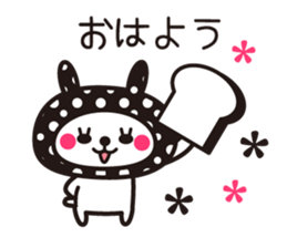 Cute rabbit Hood 5 sticker #13618554