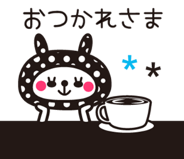 Cute rabbit Hood 5 sticker #13618558