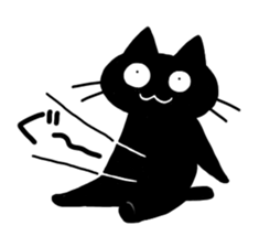 droll black cats 3 sticker #13618844