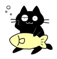 droll black cats 3 sticker #13618845