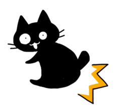 droll black cats 3 sticker #13618848