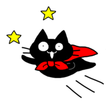 droll black cats 3 sticker #13618849