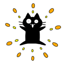 droll black cats 3 sticker #13618854