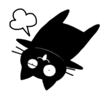 droll black cats 3 sticker #13618861