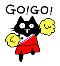 droll black cats 3 sticker #13618864