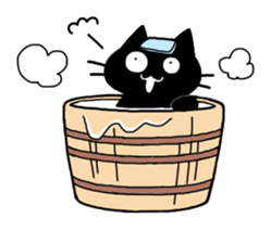 droll black cats 3 sticker #13618866