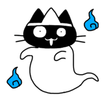 droll black cats 3 sticker #13618869