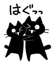 droll black cats 3 sticker #13618870