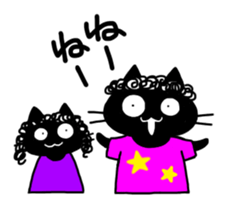 droll black cats 3 sticker #13618871