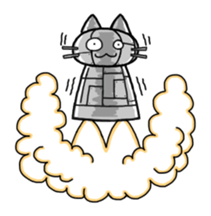 droll black cats 3 sticker #13618877