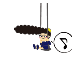 Naughty pre-schooler and baby sticker #13619589