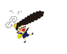 Naughty pre-schooler and baby sticker #13619605