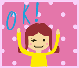 happy go lucky girl sticker #13619610