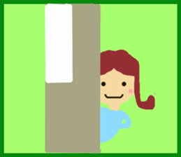 happy go lucky girl sticker #13619614