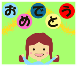 happy go lucky girl sticker #13619622