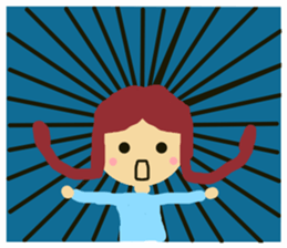 happy go lucky girl sticker #13619625