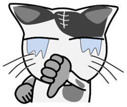White&Black cat Lin 2nd sticker #13621201