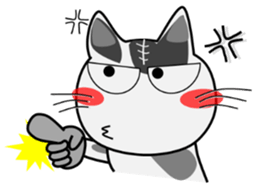 White&Black cat Lin 2nd sticker #13621204