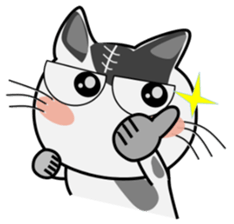 White&Black cat Lin 2nd sticker #13621206