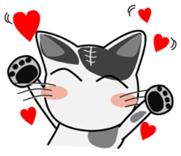 White&Black cat Lin 2nd sticker #13621211