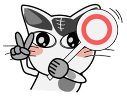 White&Black cat Lin 2nd sticker #13621214