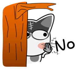 White&Black cat Lin 2nd sticker #13621216