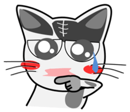 White&Black cat Lin 2nd sticker #13621218
