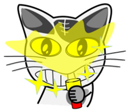 White&Black cat Lin 2nd sticker #13621220